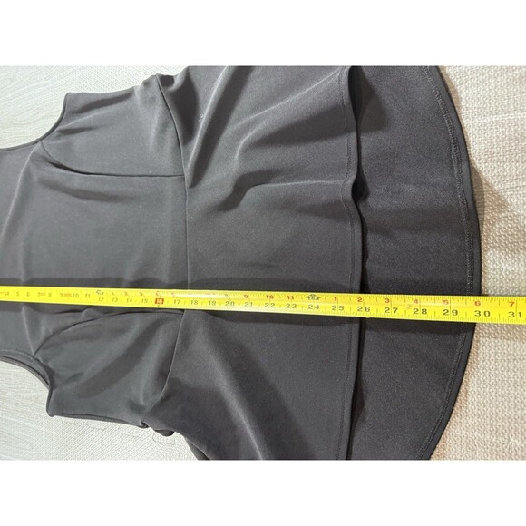 BOSTON PROPER Large Black Peplum Top Blouse Sleeveless - Picture 6 of 6